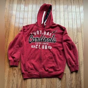St. Louis Football Cardinals zip up hoodie L